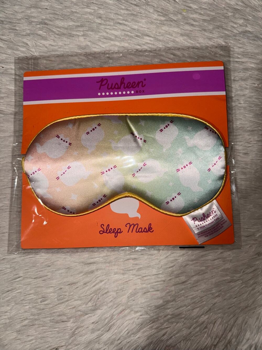 Pusheen Sleep Mask satin white ghost Pusheen pattern exclusive limited edition